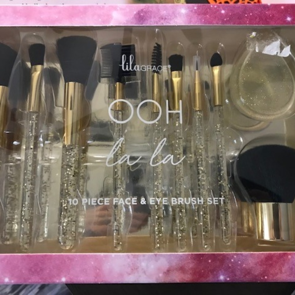 10 Piece Face and Eye Brush Set